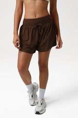 Women High-Waisted Loose Fit Quick-Dry Anti-Slip Yoga Shorts