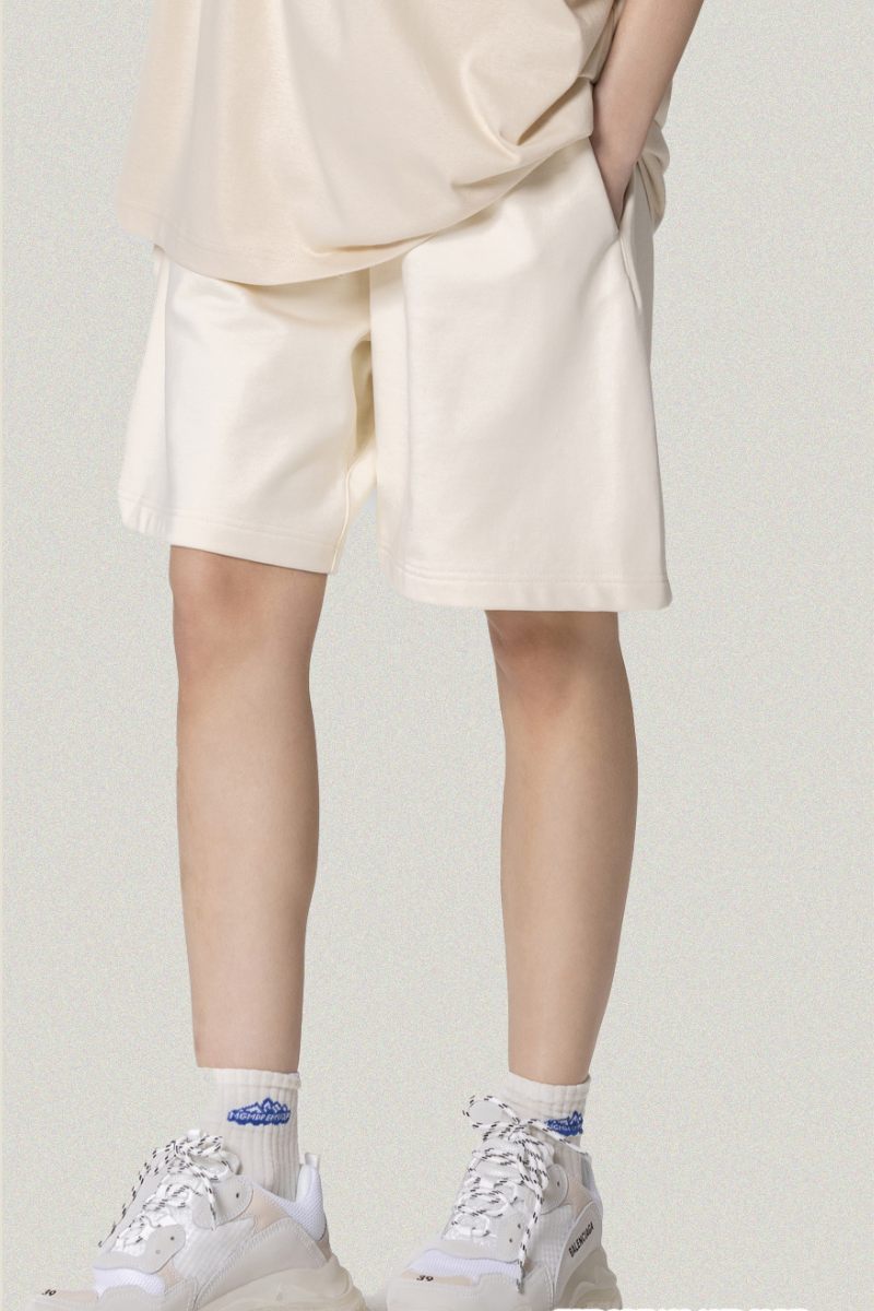 Unisex Solid Straight Shorts - Loose Drawstring Gym Shorts