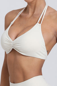 Women Double Adjustable Clasp Hanging Neck Beauty Back Fastening Quick Drying Sports Fitness Yoga Bra