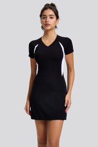 Tennis Sports Casual Dress Slim-fit Golf Short Sleeve Breathable Long Skirt