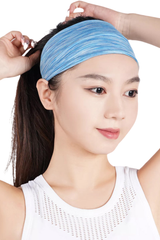 Women's Wide Multi-Color Elastic Sweat-Wicking Sports Headband