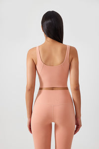 Women Fixed Bra Pads U-Back Nude Shape Fitness Yoga Exercise Vest