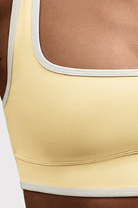 Women's U-Neck Color Clash Bra And Leggings Two Piece Sets