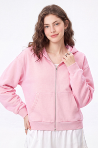 Women's Fall Washed Vintage Boxy  Comfort Color Hooded Jacket