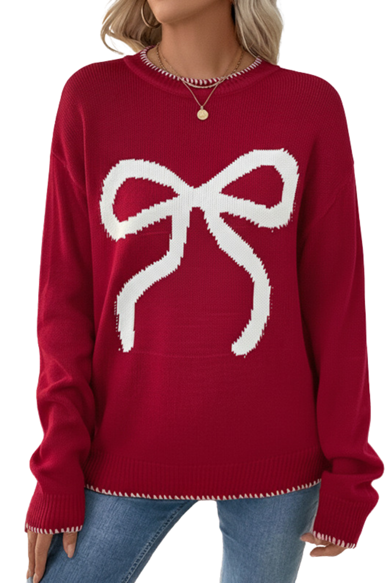 Women's Christmas Pullover Knit Sweater.