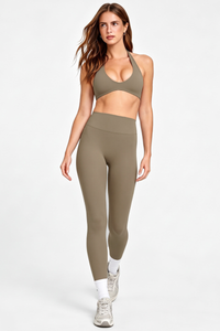 Women's Halter Backless Bra and High Waist Leggings Sets