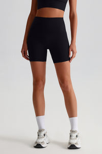 Women High Waisted Butt Lifting Seamless Naked Sensation Yoga Shorts