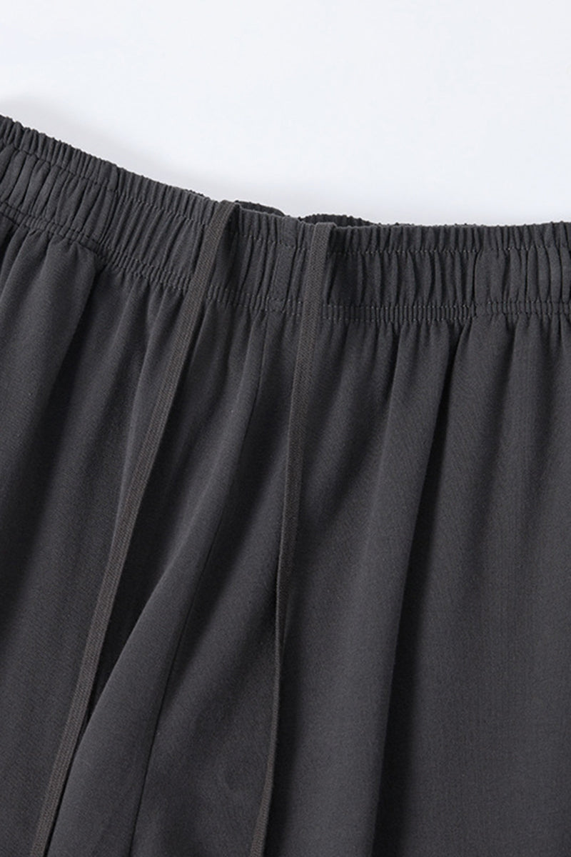 Men's Streetwear High-Stretch Straight-Leg Pants