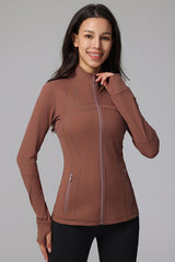 Women's Light Weight Slim Fit Sports Zipper Jacket