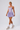 Women's Color Block V-Neck Cross-Back Pleated Tennis Dress