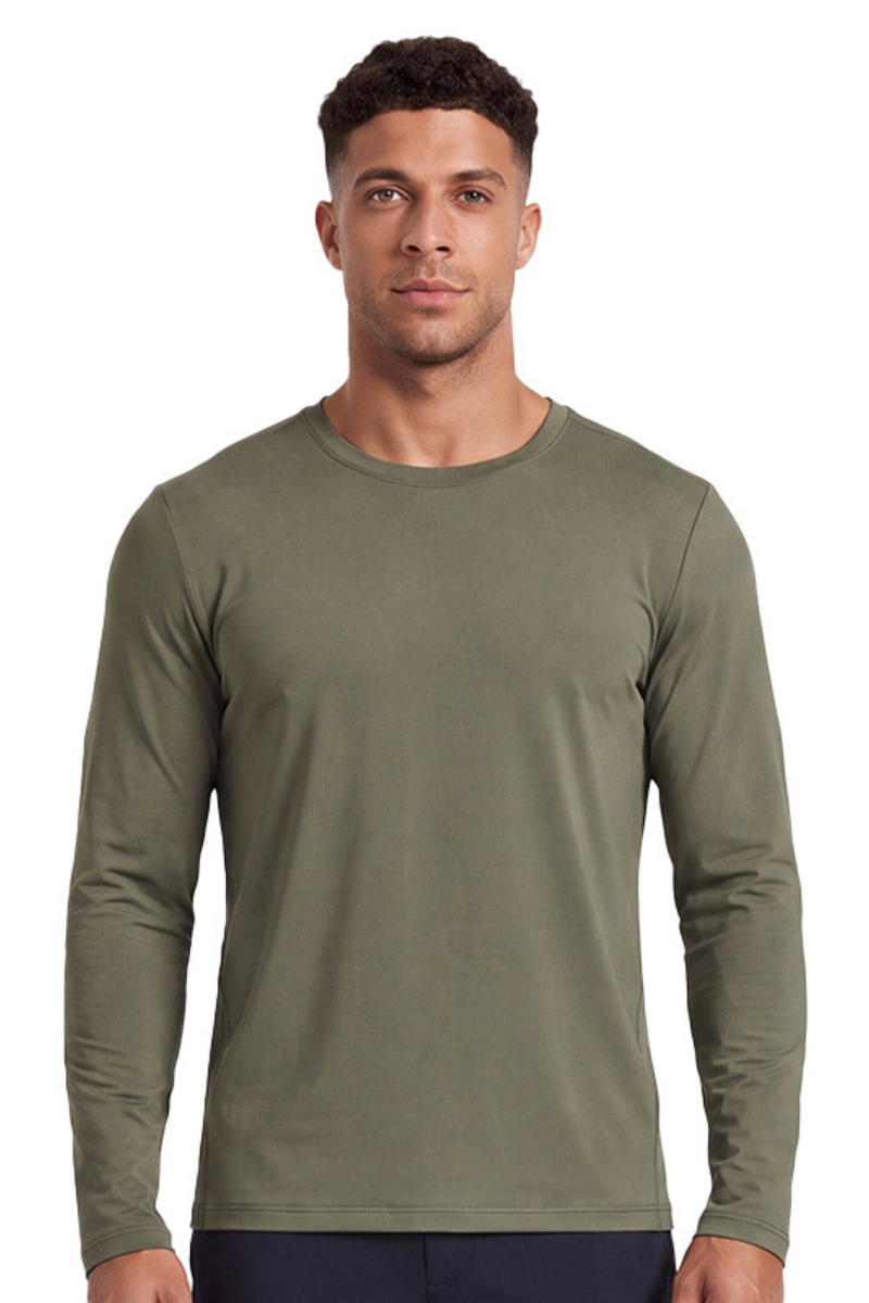 Men's Fall Long Sleeve Breathable Mesh Seamless T-shirt
