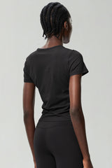 Women Plus-Size Honeycomb Waist Quick-Dry Slim-Fit Summer Yoga Training Top