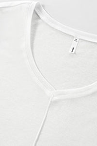 Women V-Neck Tencel-Wool Soft Stretch Relaxed-Fit Long-Sleeve T-Shirt