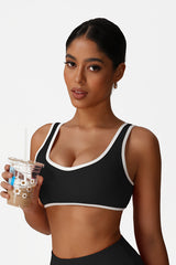 Women Color-Block Supportive High-Impact Naked-Feel Sports Bra