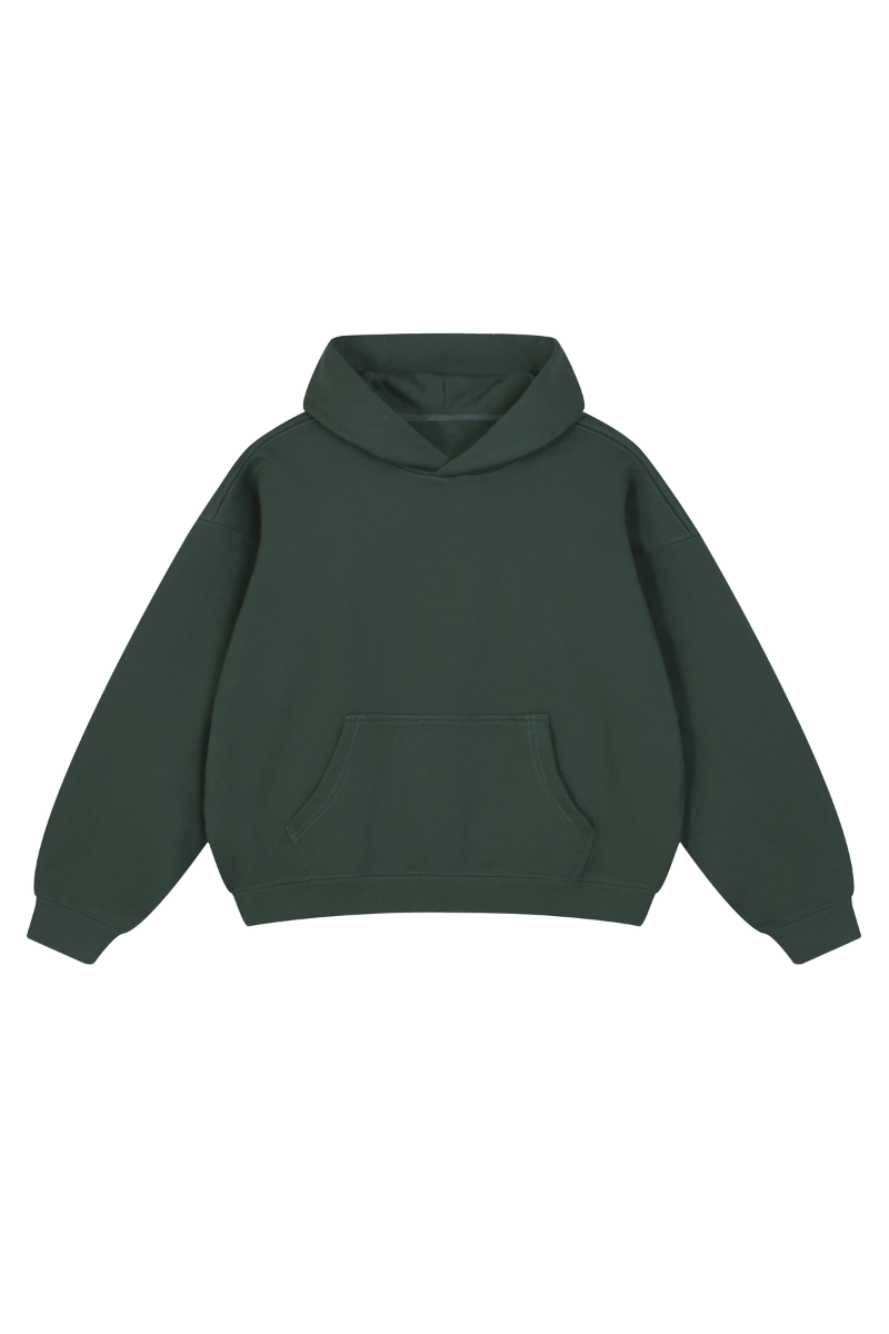 Unisex Fall Fleece Drop Shoulder Pullover Hooded Sweatshirts