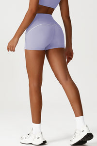 Women High-Waisted Color-Block Butt-Lifting Quick-Dry Yoga Shorts