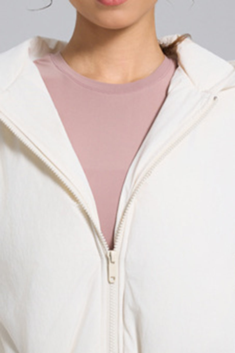 Women Hooded Fleece Casual Sport Jacket