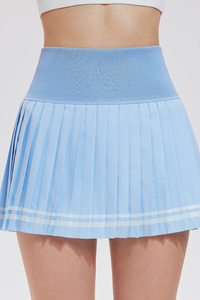 Women's College-Inspired High-Waist Pleated Mini Sport Skirt