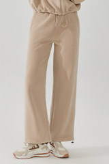 Women's Fall/Winter Fleece Warm Drawstring Raw Hem Pants