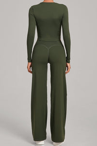 Women Naked Feel Flared Yoga Set