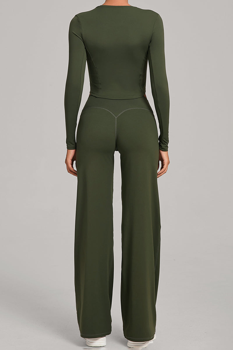 Women Naked Feel Flared Yoga Set