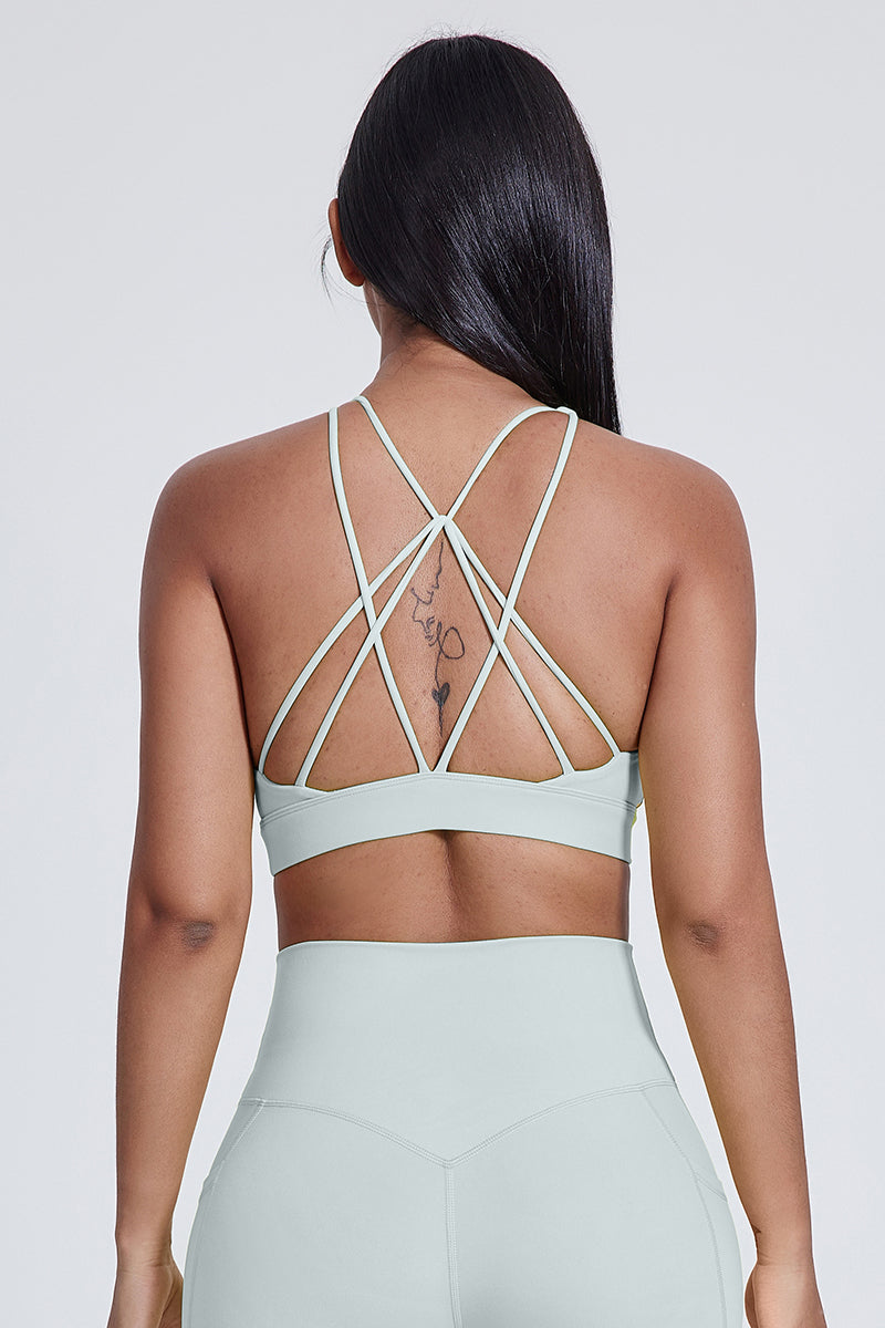 Women'S Yoga Cross Line Sports Bra Tank Top