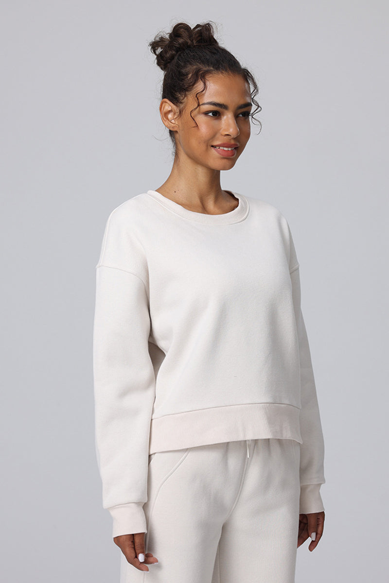 Women Brushed Round Neck Sport Top