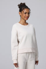 Women Brushed Round Neck Sport Top