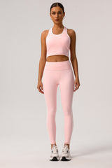 Trimmed sports bra & yoga leggings 2-piece set