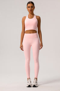 Trimmed sports bra & yoga leggings 2-piece set