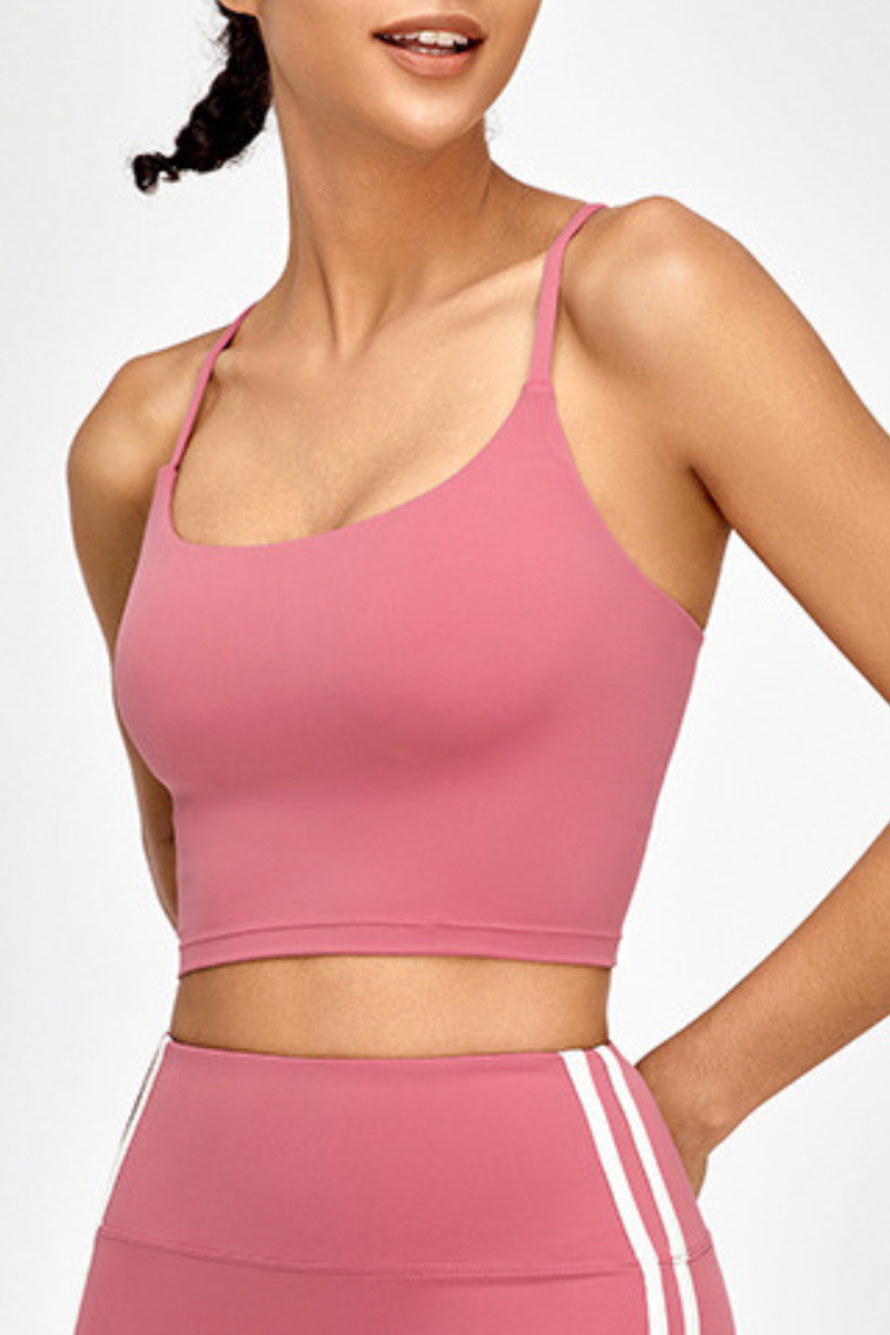 Women's Cross-Strapped U-Neck Sports Tank Top