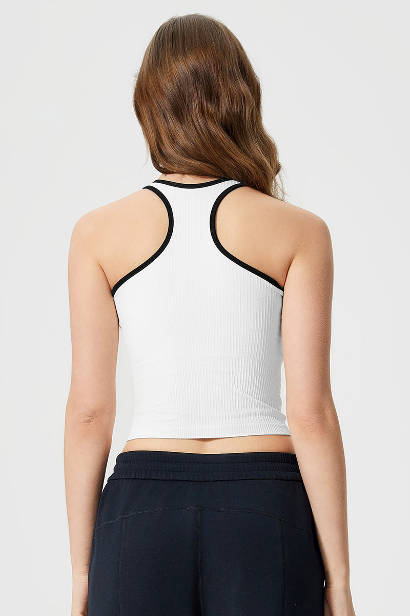 Women Sleeveless With Chest Pad Shock Slim Thin Yoga Fitness Exercise Tank Tops