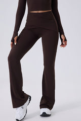 Women High-Waisted Flared Sculpting Yoga Leggings