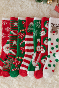 Women's Christmas Cute Xmas Cartoon Knee High Socks