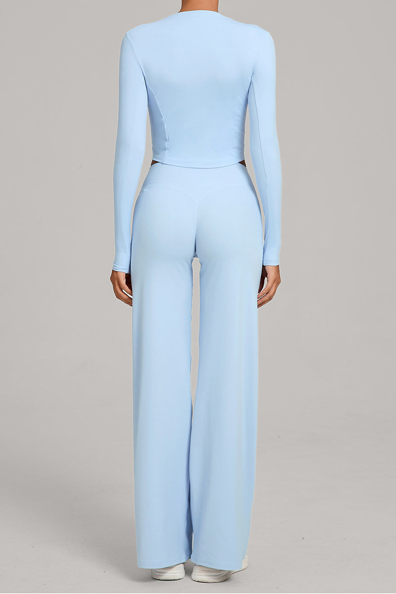 Women Naked Feel Flared Yoga Set