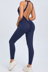 Women Back Buckle Backless Peach Butt Quick Dry One Piece Sports Fitness Yoga Bodysuit