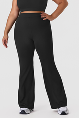 Plus Size Women's Elastic Waist Yoga Flare Pants