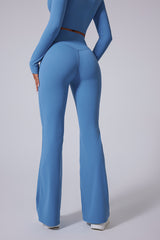 Women'S Brushed V-Shaped High-Waisted Skinny Sculpting Sports Bell Bottoms