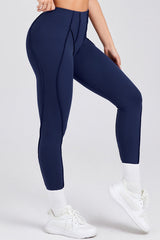 Women Patchwork Linear Stereoscopic Skinny Beauty Out Running Fitness Exercise Yoga Pants