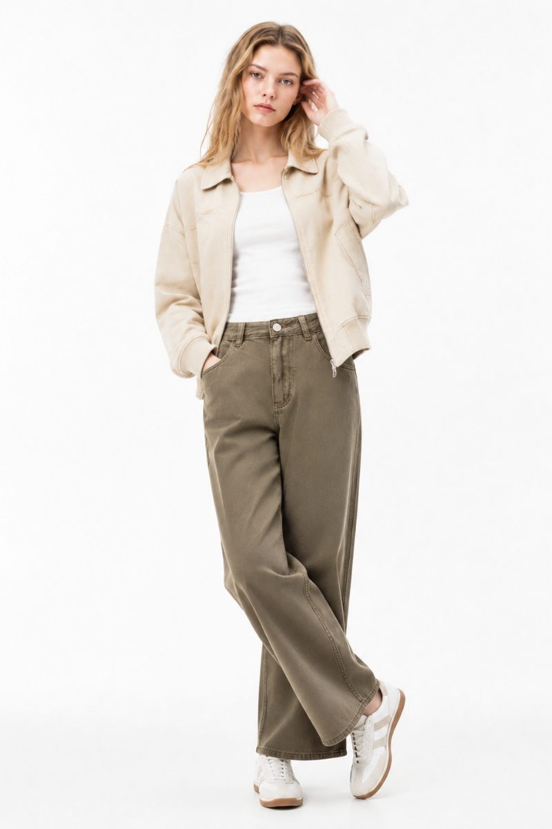Women's Fall Mid Rise Vintage Casual Jeans