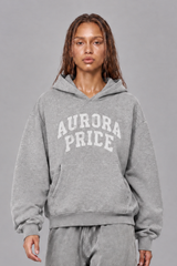 Women's Fleece Vintage Campus Applique Embroidered Hoodie