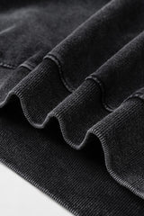 Washed loose hooded knitted plus-size sweatshirt