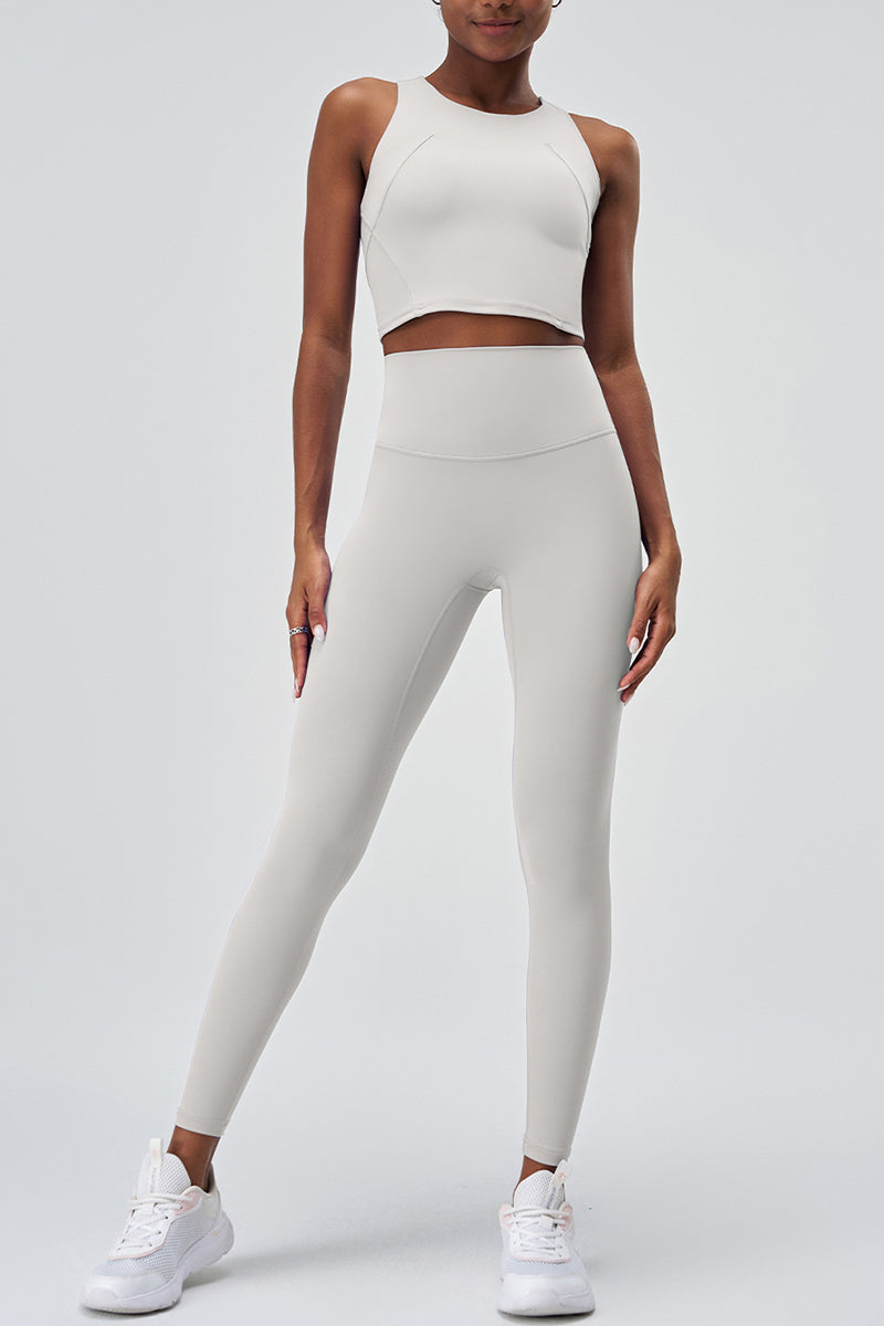 Quick Dry Yoga Pants Athletic Two Piece Set