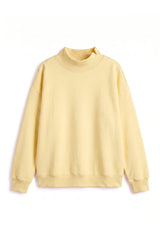 Women's Fall Fleece Mock Neck Sweatshirt with Side Neck Slit
