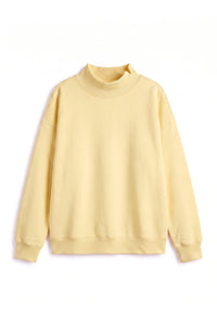 Women's Fall Fleece Mock Neck Sweatshirt with Side Neck Slit