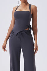 Women Double-Strap Backless Crisscross Yoga Sports Bra