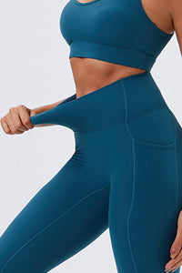Women Eco-Friendly Recycled Fabric High Waisted Hip Lifting Outdoor Sports Running Fitness Yoga Yoga Leggings