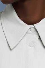 Women Cotton Feel Lapel Shirt Style Thermal Lined Casual Jacket
