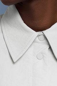 Women Cotton Feel Lapel Shirt Style Thermal Lined Casual Jacket