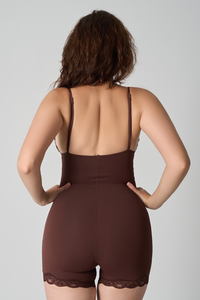 Women's V-Neck Lace Shapewear Spaghetti Strap Jumpsuit